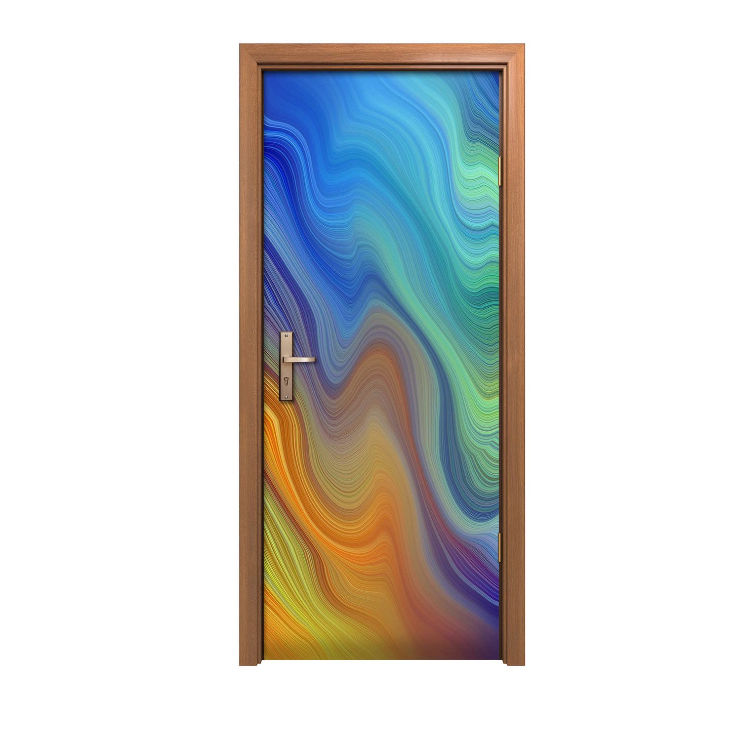 Autocollant de porte coloray sable pour salon et chambre zen