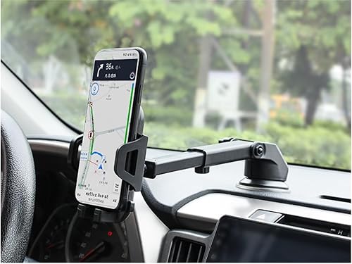 Miniatura 6 de Soporte universal para tablero de instrumentos con ventosa, versión mejorada 2023, con longitud y ángulo ajustables telescópicos para parabrisas,