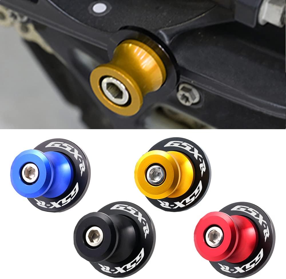 2pcs 8mm M8 X1.5 Motorcycle Swing arm Sliders Spools for Suzuki GSXR 600 750 1992-2024 GSX-R 1000 2001-2024 GSXS 600 750 1000 GSX-8R GSX-8S 2023(Gold)