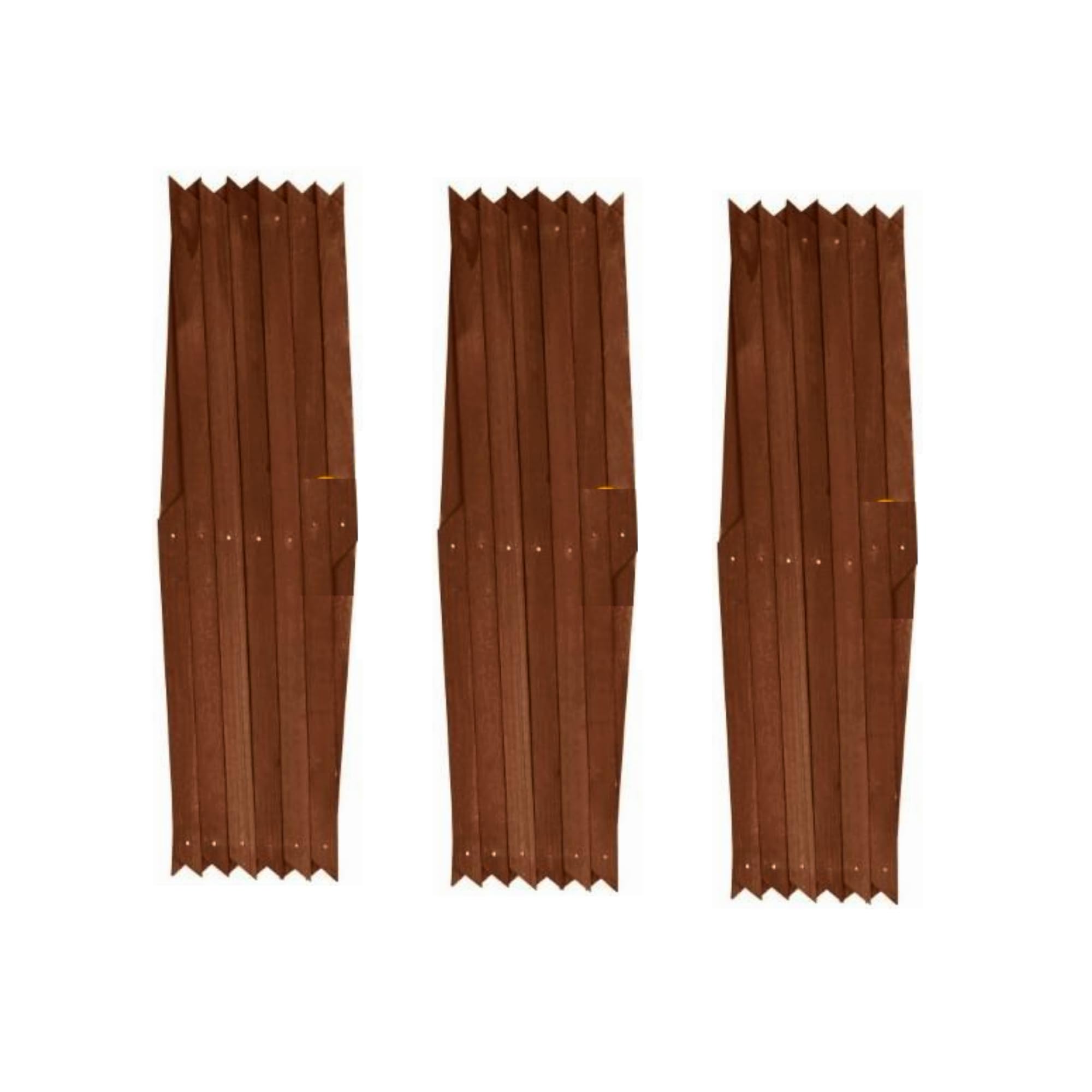 Kanta Wooden Trellis Expandable Garden Wall Trellis For Climbing Plants Decoration & Plants Partitioning (Pack Of 3) (Dark Brown, 180cm x 30cm)