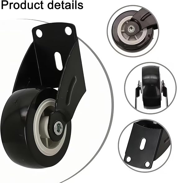 2PCS Heavy Duty Gate Wheels&Castors,Adjustable Gate Caster Wheel for Wooden Gates,Furniture,Outdoor Sliding Farm & Fence Doors,Rust-Proof Support Pulley Hardware,Widely Applicable(Door Guide Wheel)