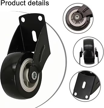 2PCS Heavy Duty Gate Wheels&Castors,Adjustable Gate Caster Wheel for Wooden Gates,Furniture,Outdoor Sliding Farm & Fence Doors,Rust-Proof Support Pulley Hardware,Widely Applicable(Door Guide Wheel)