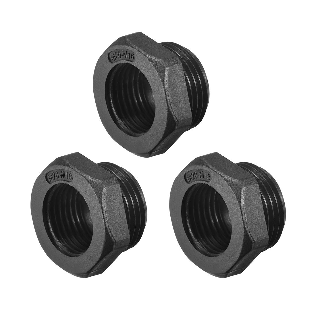 sourcing map Threaded Reducing Bushings Nylon Connector Adaptor M20 ...