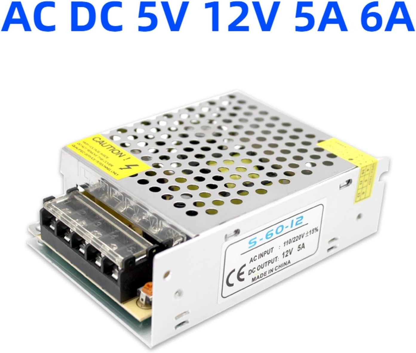 LED Power Supply 5V 12V 25W 30W 60W Switching Power Supply Source Transformer 220V to 5 12 V 5A 6A Power Adapter(6A,5V)