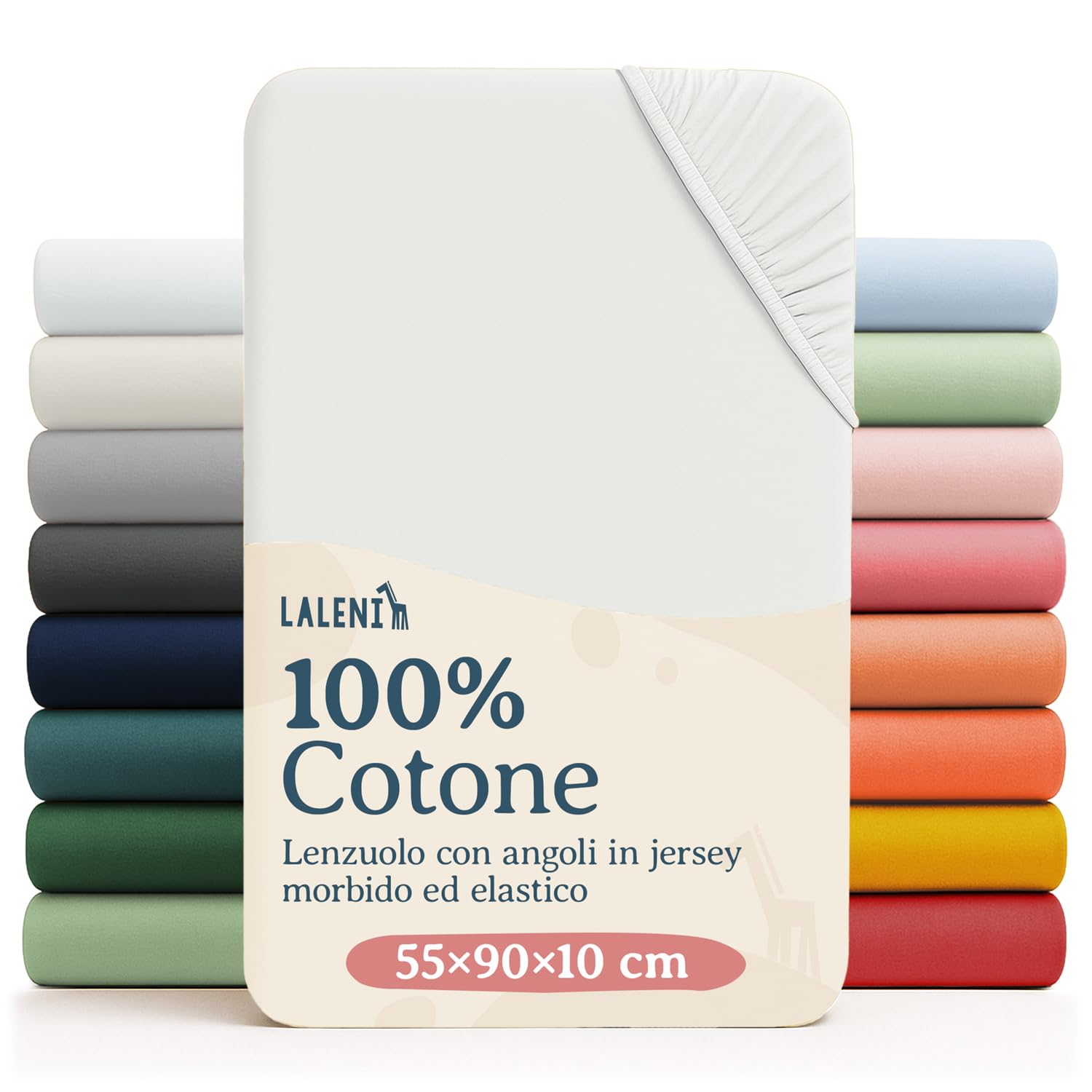 Laleni Sabana Bajera 60to70x120to140x15cm Oeko-Tex - sabanaja Bajera 100% Algodon para Cama de Infantil Set de 2-Ropa de Cama Infantil - para Cuna Bebe Color Moonlight Grey - Gris — view 62