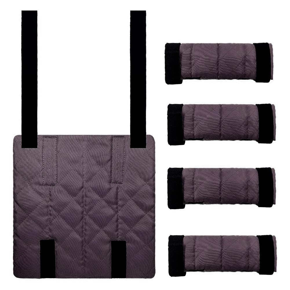 UDSKNV[KSL with Adjustable Straps, 4PC Quiltied Bunk Bed Ladder Pads, 10" X 10" Thick for Pain Relief,Dorm Room