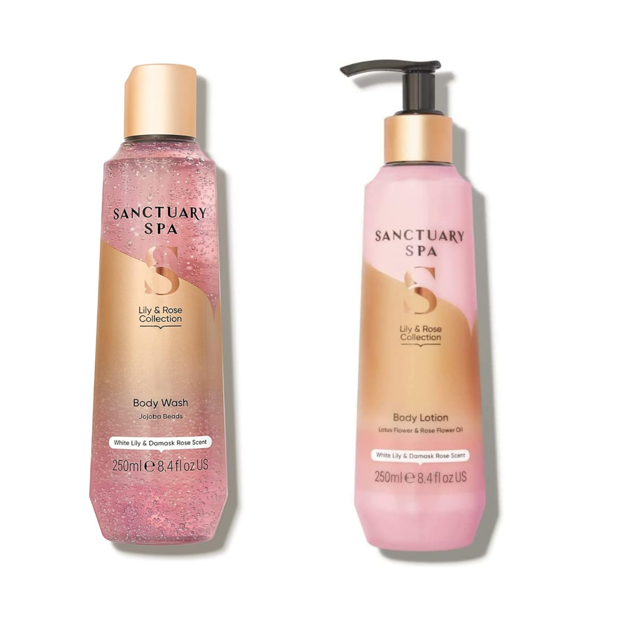 Sanctuary Spa Lily & Rose Shower Gel 250 ml & Moisturising Lily & Rose ...
