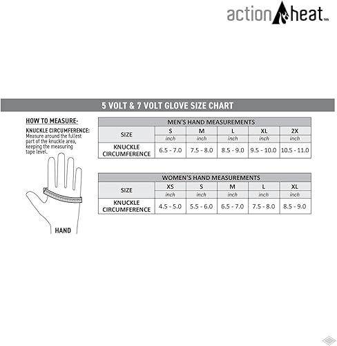 Miniatura 6 de ActionHeat Guantes calefactables de alta calidad de 5 V para mujer, guantes térmicos con batería con 3 ajustes de calor, guante extendido, control