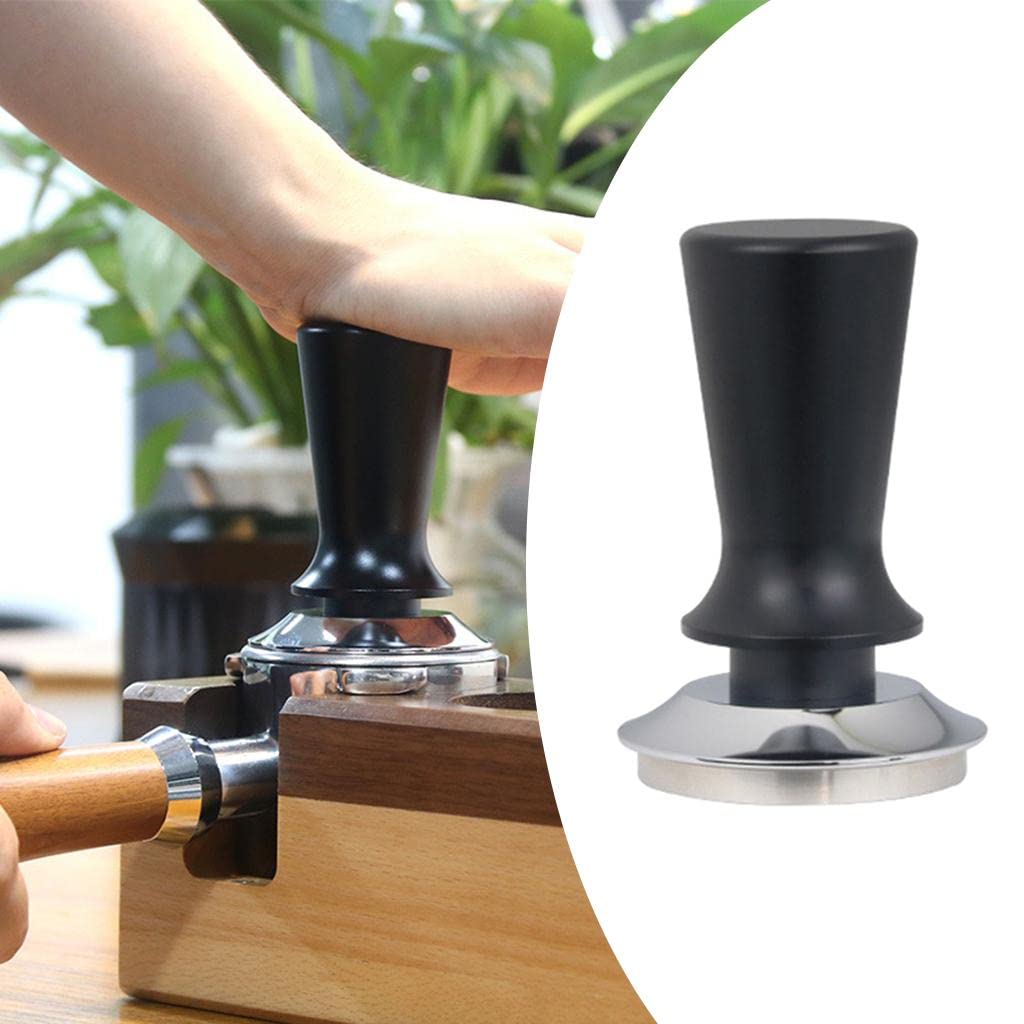 Coffee Powder Distributor Leveler Tool Tamper Press Hammer Black 53Mm|Home Decoration Items for Living Room Durable Home Garden Tool Kit for Soil Cultivator