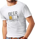 lepni.me Camiseta para Hombres Carga de Cerveza, Citas Divertidas, Bar Humor para Amantes de la Cerveza S Blanco Multicolor