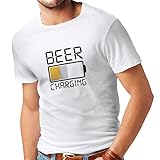 lepni.me Camiseta para Hombres Carga de Cerveza, Citas Divertidas, Bar Humor para Amantes de la Cerveza S Blanco Multicolor