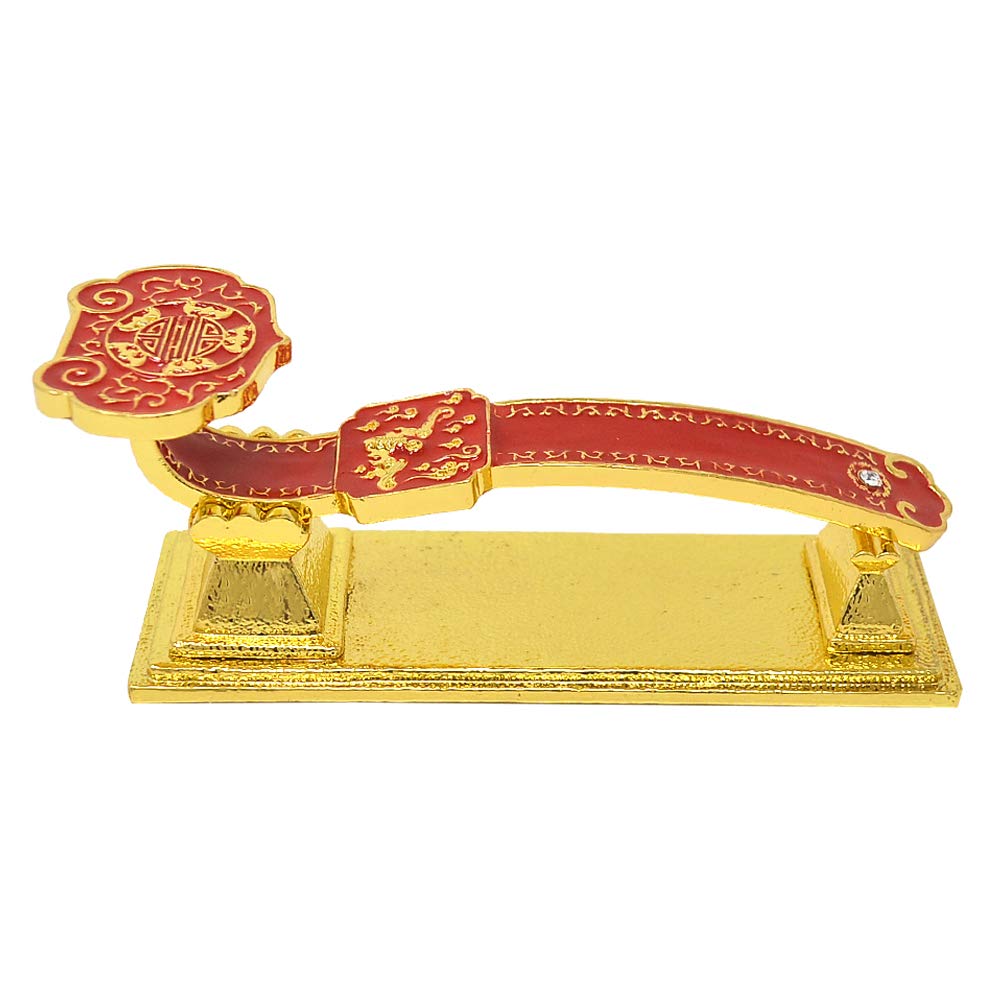 Feng Shui Ruyi - Chinese Traditional Crafts Red Ru Yi with Bats W4238-Red