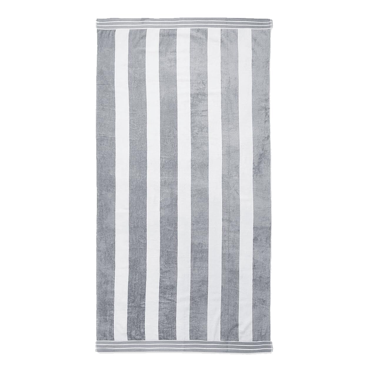 Allure Bath Fashions Grey Allure Cabana Striped Beach Towel 100% Cotton Pile, Jumbo Cm X 180Cm (Grey) Extra Large