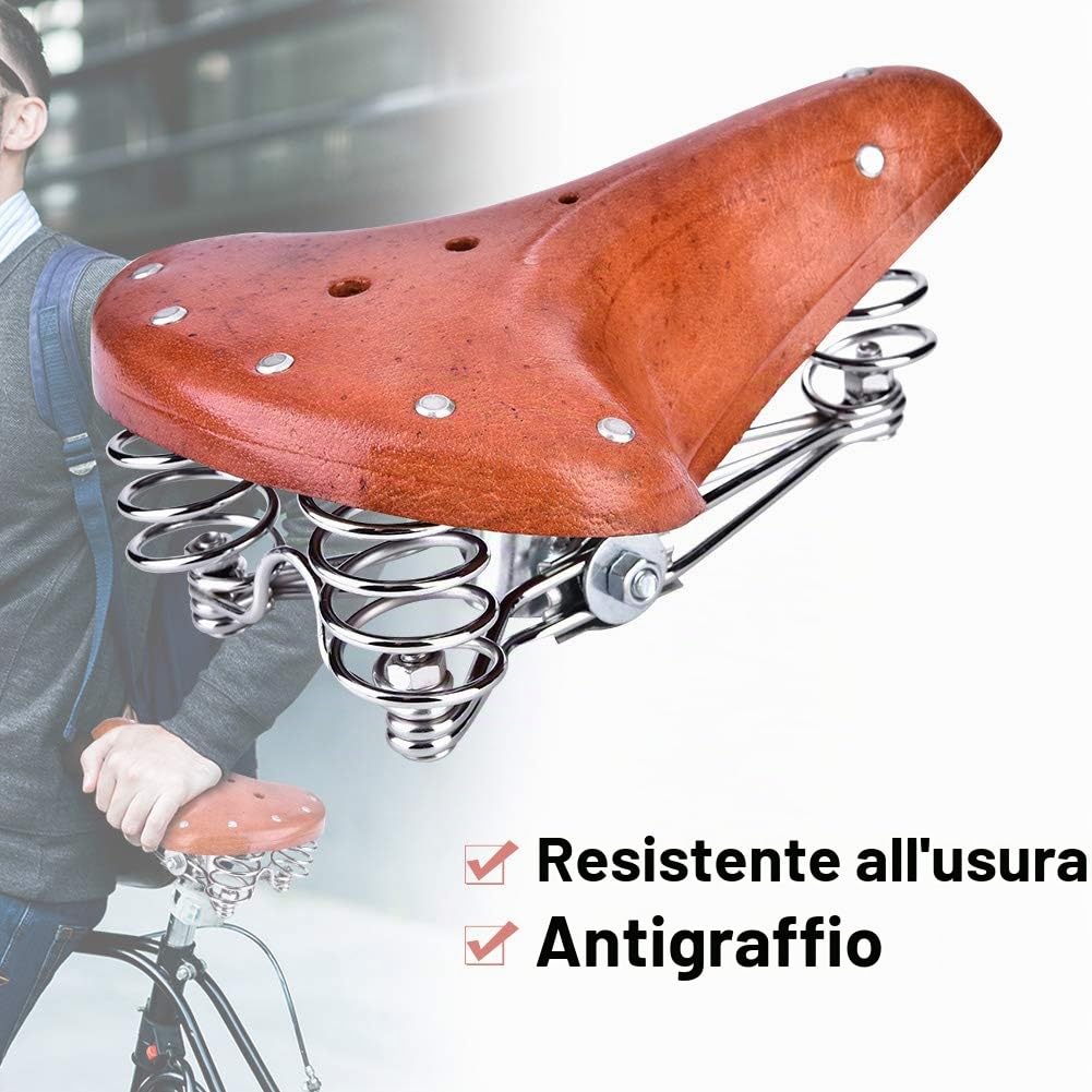 Seggiolino per bici, sella bici vintage, sella vintage installa facilmente il cuscino per bici per bici da strada per uomo e donna