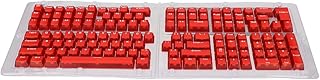 Zerodis カスタムキーキャップ キーキャップ メカニカルキーボードキーキャップ 132キー ABS製 設置簡単 人間工学 DIY メカニカルキーボード交換用 (透明な赤白文字)