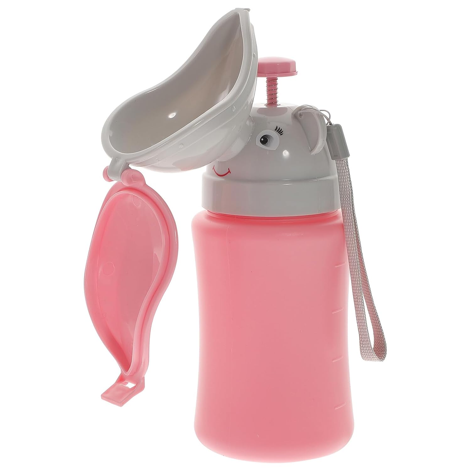 Portable Car Urinal Bottle Lightweight Mini Emergency Potty for Travel Urining Container with Adorable Cartoon Design for Outdoor and Car Use