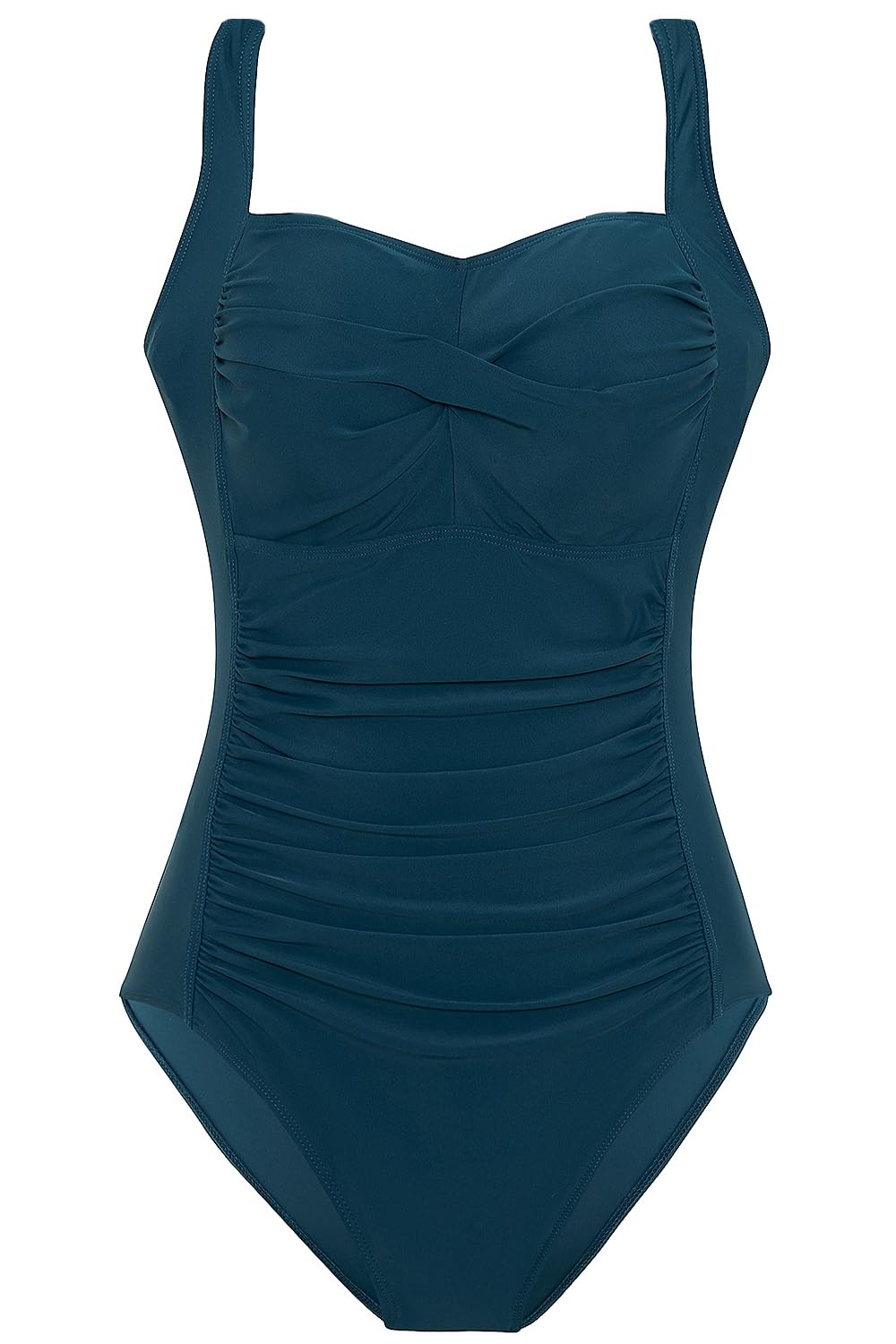 Aidotop Damen Einteilige Badeanzug Monokini Verstellbarer Schultergurt Badeanzüge Falten Bademode Schwimmanzug