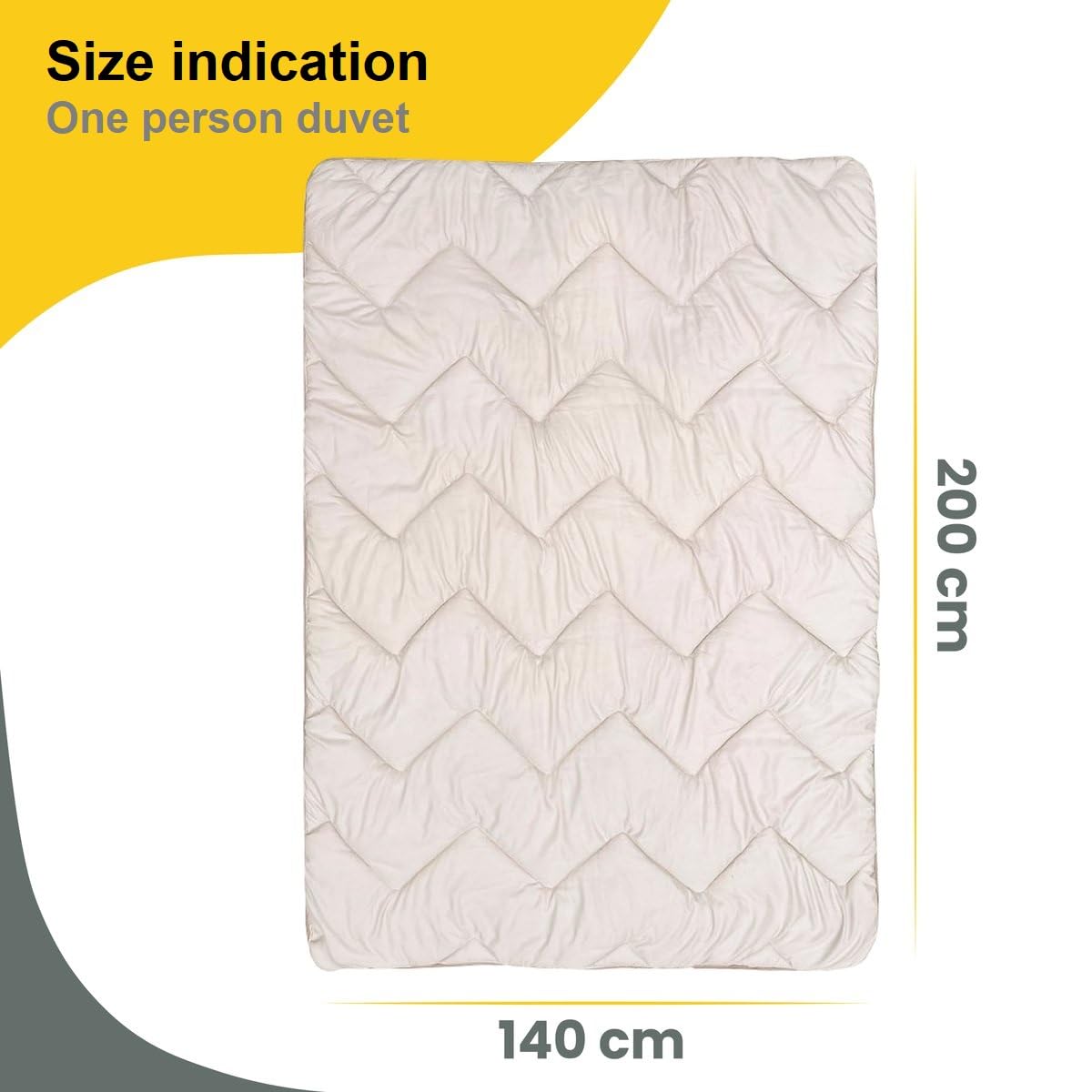 SLEEPCOMFY Kołdra premium dla alergików z bawełny 140 x 200 cm, w 100% nietoksyczna, certyfikat Öko-Tex, kołdra pikowana, cienka kołdra dla dzieci, antyalergiczna kołdra na łóżko dziecięce