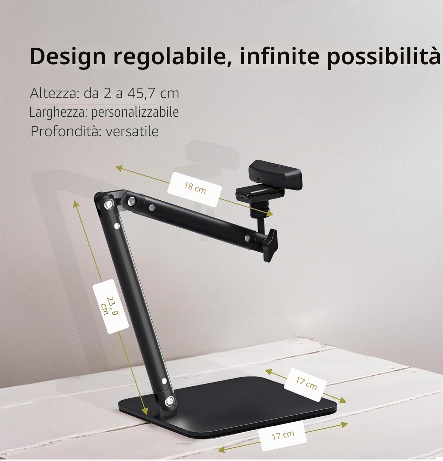Webcam Supporto per fotocamera Supporto per telefono Robusto supporto da tavolo per webcam C922 C930e C920S C920 C615 C960 C920x BRIO 4K Supporto per telefono