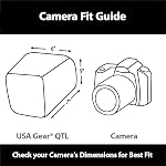 USA Gear Sac de boîtier de caméra imperméable avec protection contre la pluie pour DSLR Caméras - Sera compatible avec Canon EOS 1200D , 1100D , 700D , 100D / Nikon D7200 , D5500 , D3300 , D3200 / Sony , Samsung , Olympus , Pentax & Plus numérique SLR Caméras