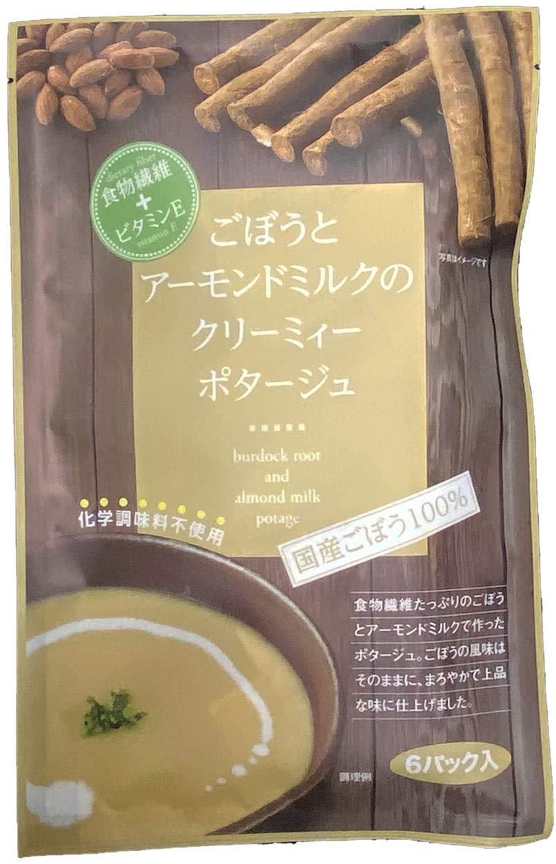 トーノー ごぼうとアーモンドミルクのクリーミィーポタージュ 10袋 東海農産 ごぼう アーモンド スープ ごぼうとアーモンドミルクのクリーミィーポタージュ トーノー スープ - ごぼうとアーモンドミルクのクリーミィーポタージュ6P入(2袋) メール便対応