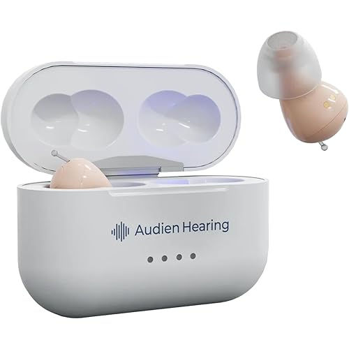 Audien Hearing ATOM PRO 2 Wireless Rechargeable OTC Hearing Aids, Premium Comfort Design and Nearly Invisible