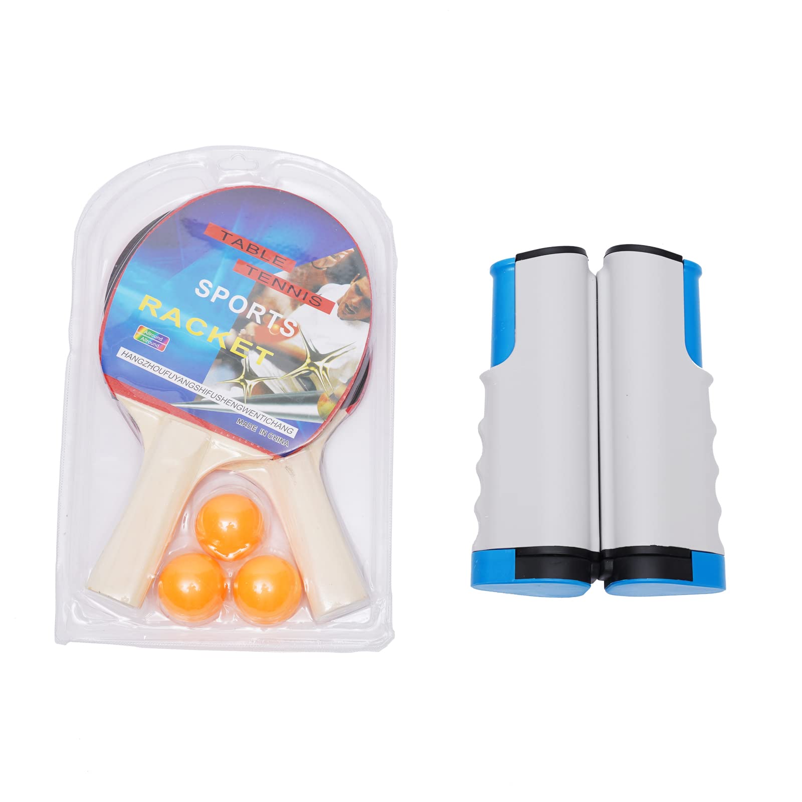 Tischtennis Platte Klappbar Tischtennis Set, Tischtennisplatte Indoor Outdoor Tischtennisschläger Set mit Tischtennis Set, Netz, 2 Schläger, 3 Bälle, Tischtennisplatte Outdoor 152x76x76cm