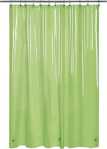 Vista 303 de Barossa Design - Forro de cortina de PEVA para ducha, calidad prémium, sin olor químico, no contiene PVC ni BPA, ligero, tamaño estándar, con 3 Gris