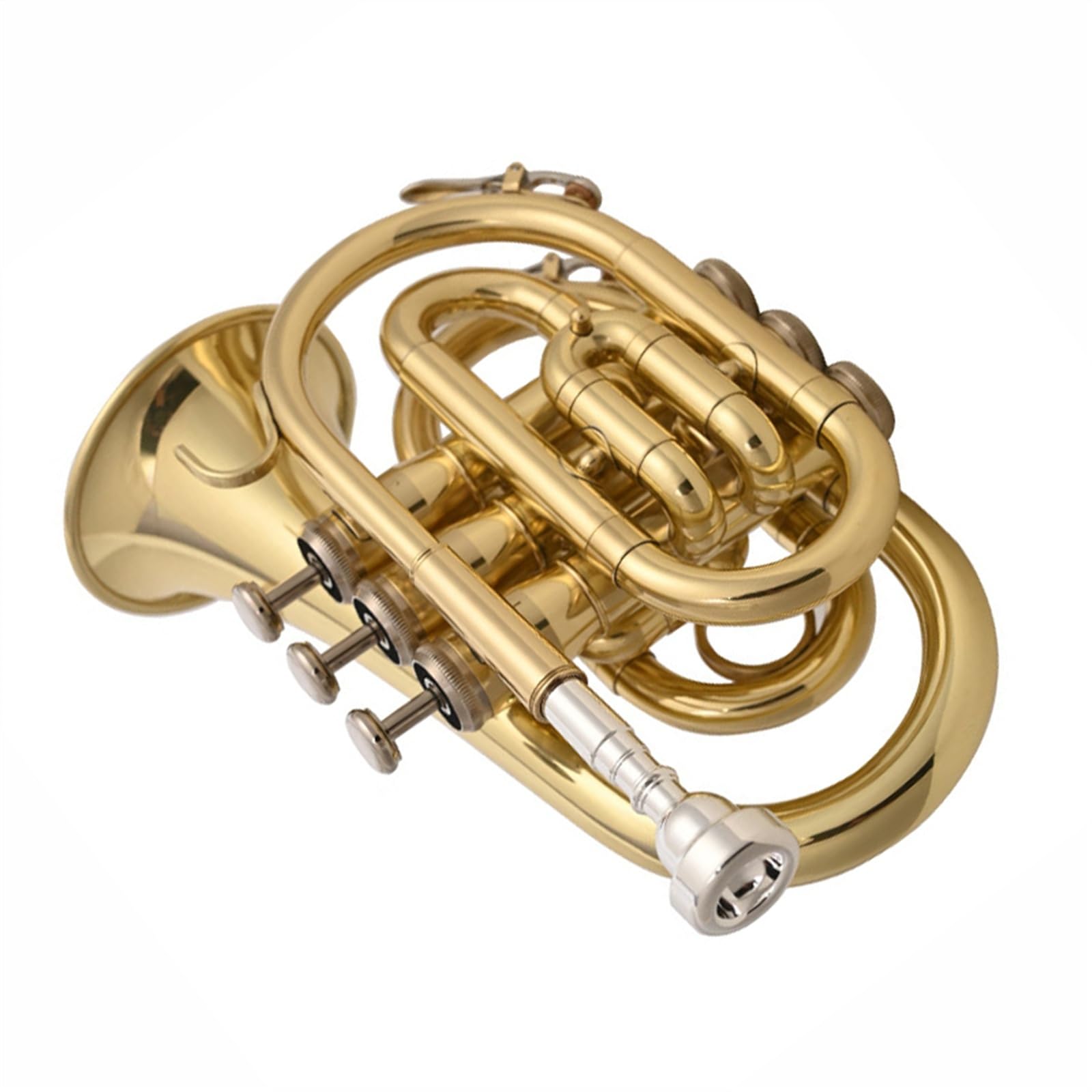 ポケットトランペットB♭管 Amazon.co.jp: 初心者 金管楽器 B ミニトランペット 赤 手のひら