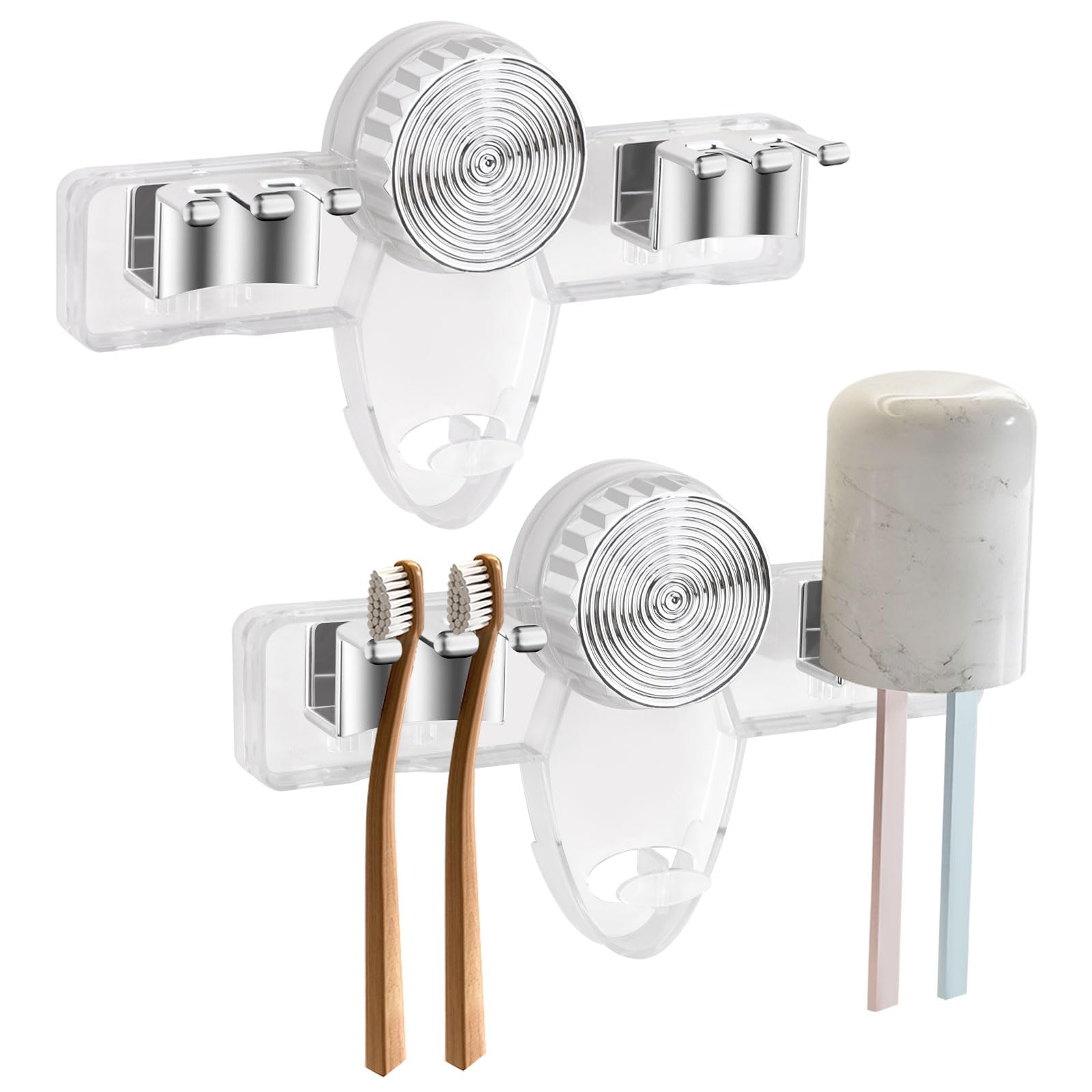 Support brosse à dents mural ventouse sans perçage pour organiseur de gobelet de douche