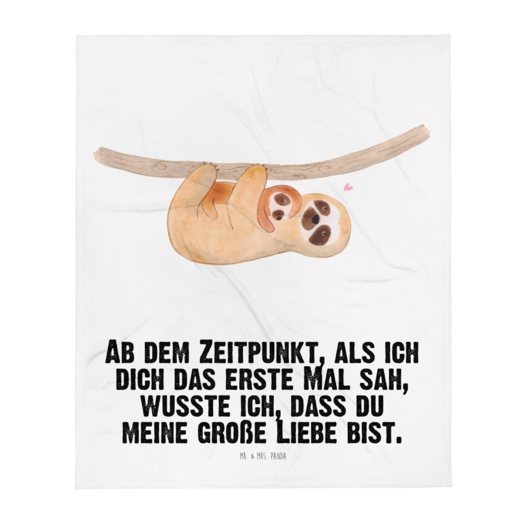 Mr. & Mrs. Panda Cuddly blanket sloth with child - gift, wool blanket, fun, bedspread, sloth decoration, sloth gift, blanket, love, sofa blanket, mother, children, baby