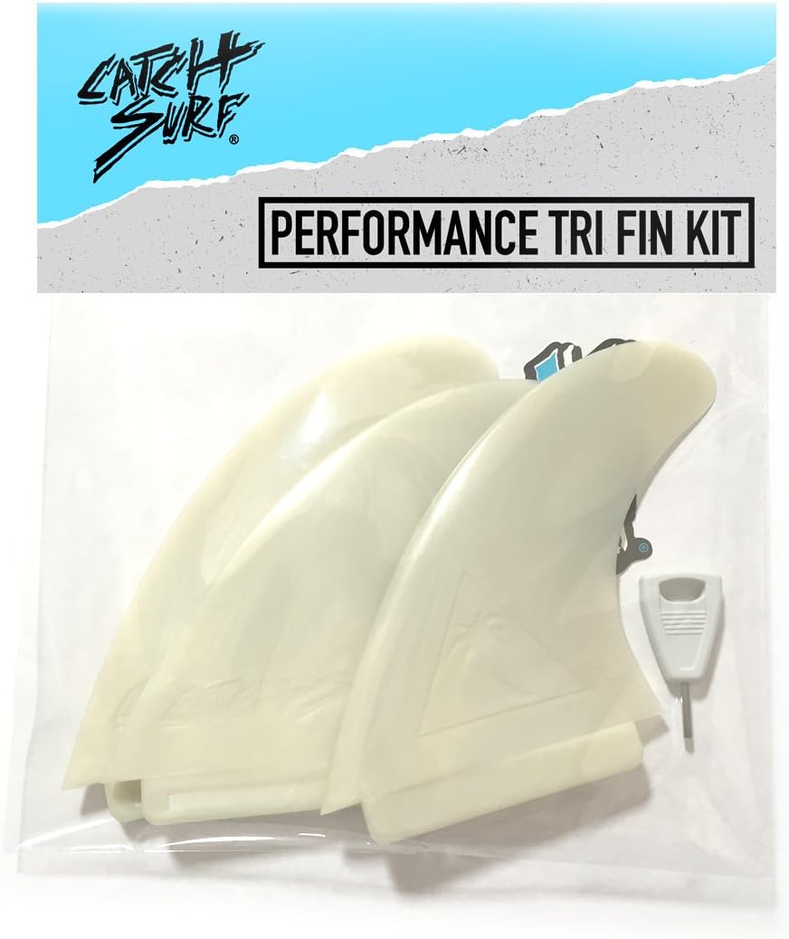 Catch Surf Hi-Perf Thruster Fin Set, Natural
