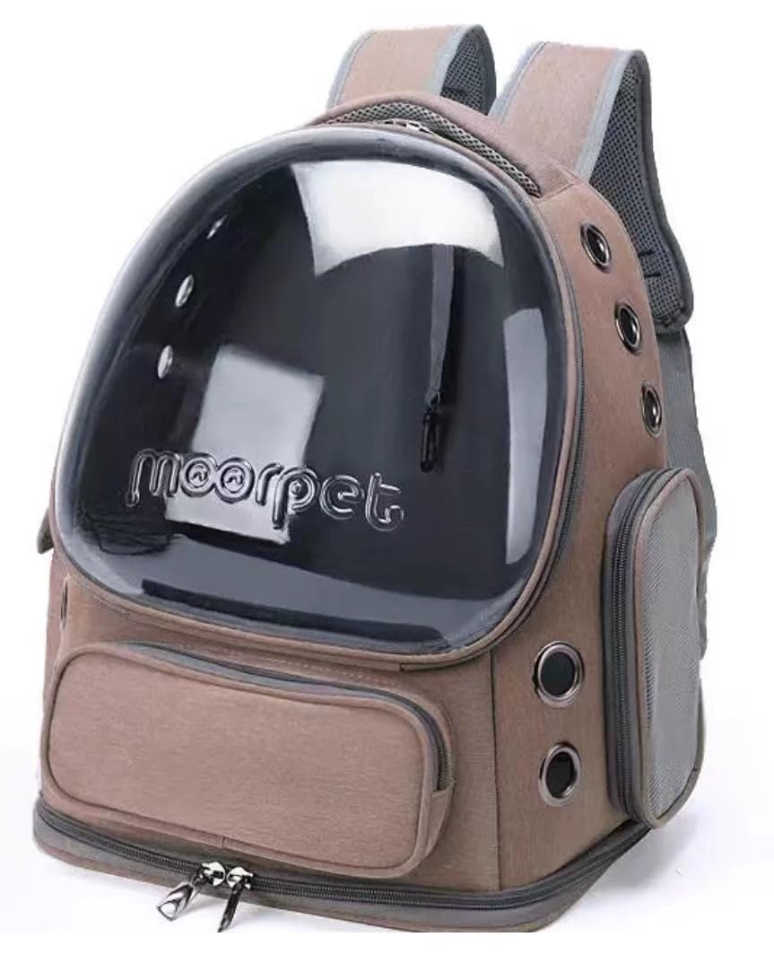 SOLAPOLLO Sac de transport pour chat, sac à dos de voyage extensible, portable et respirant avec grand espace pour une utilisation en extérieur (kaki)