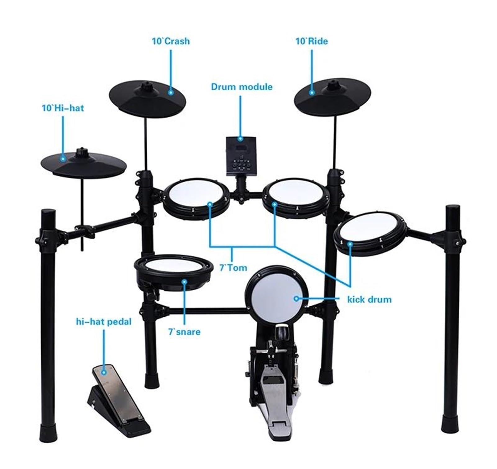 Prosty Przenośny Bęben Instrument Muzyczny Wydajność Instrument Perkusyjny Elektroniczny Zestaw Perkusyjny elektroniczny instrument perkusyjny