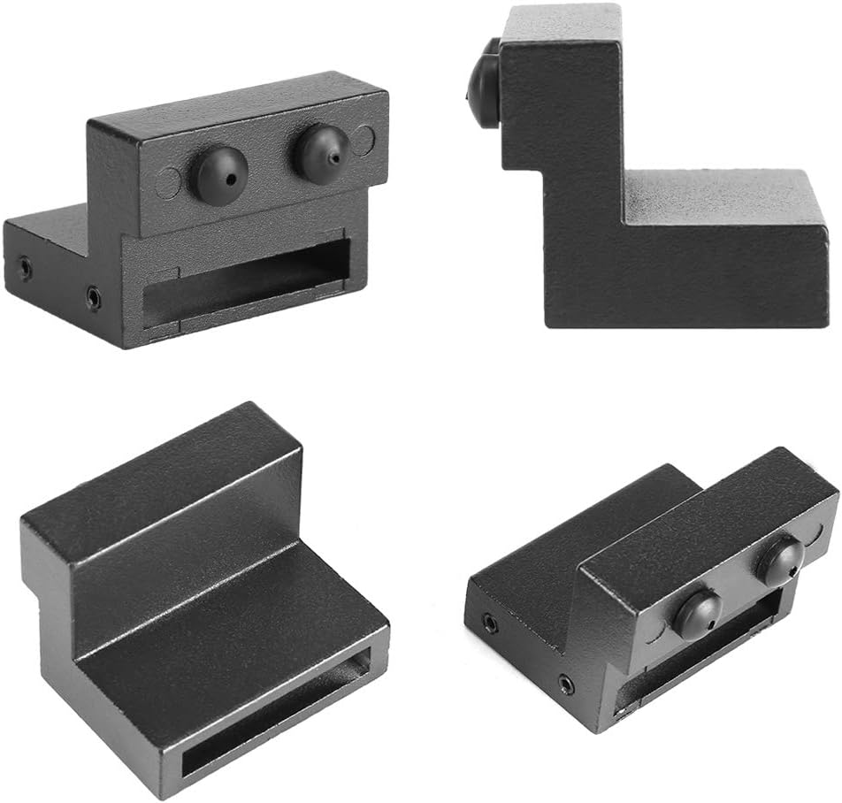 Barn Door Stopper for Sliding Barn Door Flat Track, 2PCS Zinc Alloy Sliding Door Floor Guide Flat Rail Roller Stop Limit Device Hardware Accessories, Black