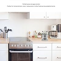 Vista 3 de 4 recipientes de condimentos para encimera, de acero inoxidable 304, tarros de especias para condimentos, botellas de especias con soporte base