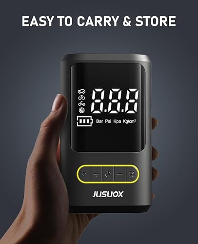 Miniatura 9 de Tire Inflator Portable Air Compressor, Electric Bike Pump with Digital Pressure Gauge, 150 PSI Cordless Air Pump for Car Tires, Motorcycle, Bicycle,