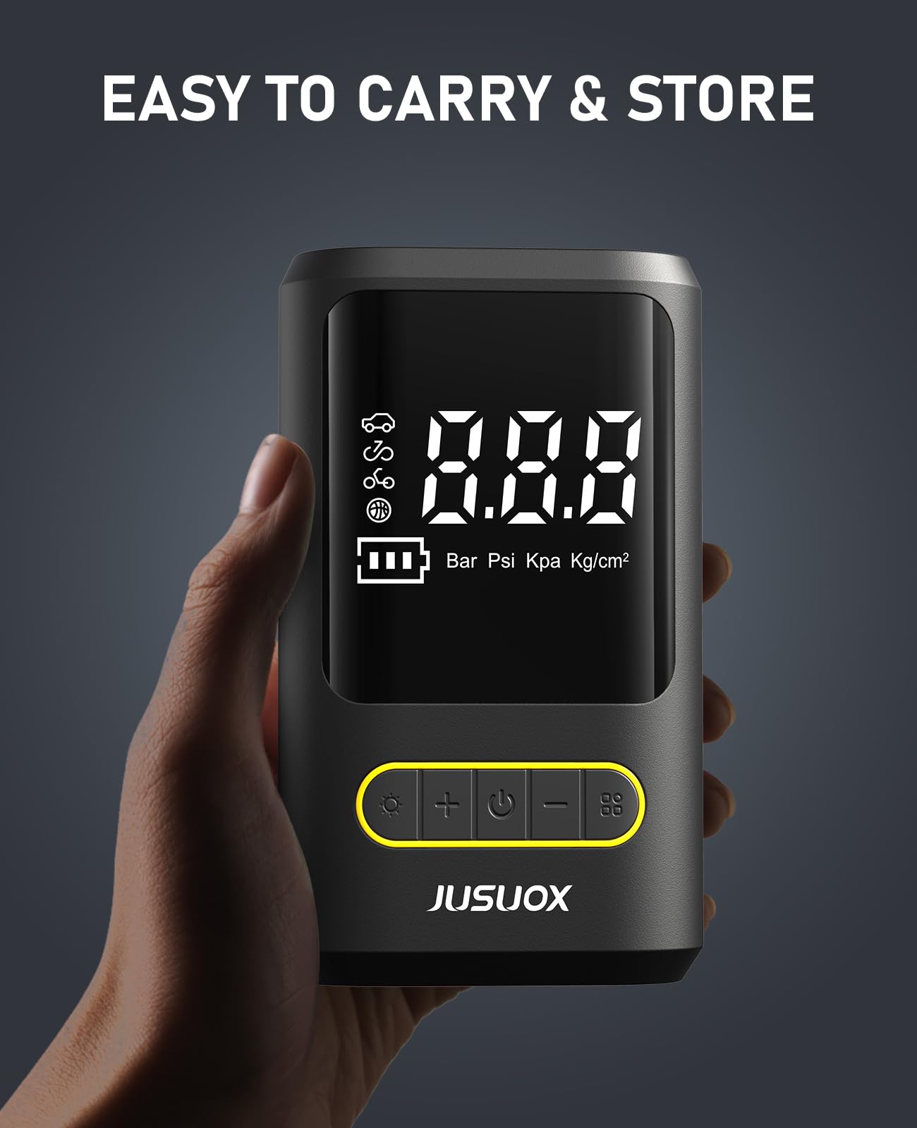 Tire Inflator Portable Air Compressor Electric Bike Pump with Digital Pressure Gauge 150 PSI Cordless Air Pump for — view 9