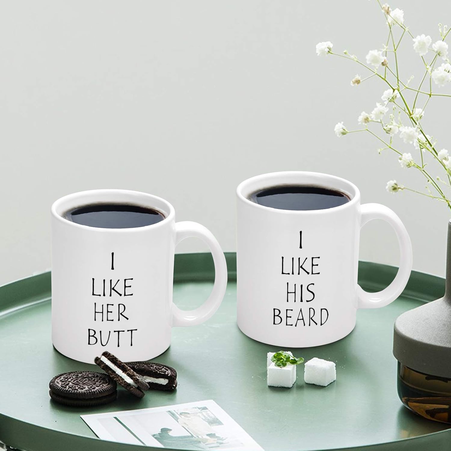 Hоttеѕt Sаlе I Like His Beard, I Like Her Butt Couples Funny Coffee Mug Set Wedding Gifts Couples Gifts Engagement Gifts for His and Hers Best Gifts For Husband and Wife Coffee Cups 11oz with Cupcake Socks Blасk Frіdау Clеаrаnсе I Like His Beard, I Like Her Butt Couples Funny Coffee Mug Set Wedding Gifts Couples Gifts Engagement Gifts for His and Hers Best Gifts For Husband and Wife Coffee Cups 11oz with Cupcake Socks