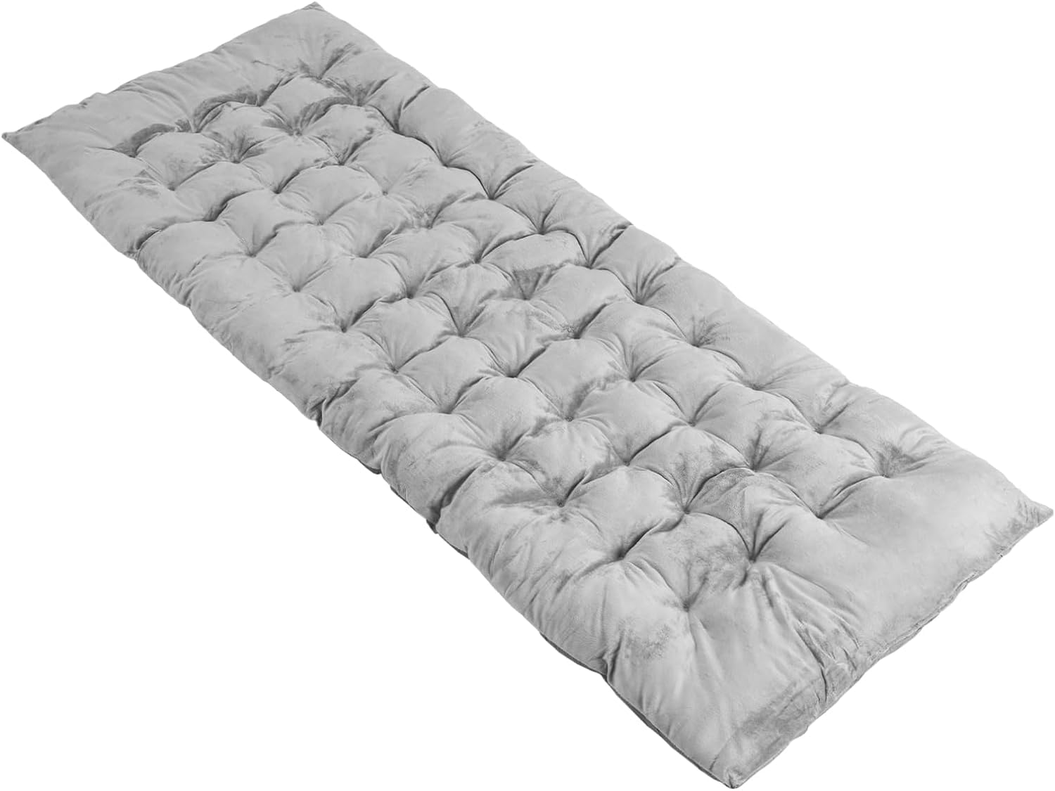 GYMAX Cojín para Tumbona 190 x 70 cm, Esterilla para Dormir con 4 Correas de Sujeción, Colchoneta de Tumbona Ligera, Colchoneta para Dormir para Senderismo, Mochileros y Viajes