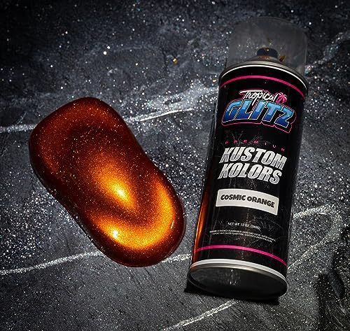 Spray Can 12oz Cosmic Orange Basecoat Paint 1:1 Mix Ratio | Professional-Grade Automotive Paint with High Gloss Finish - Polyurethane