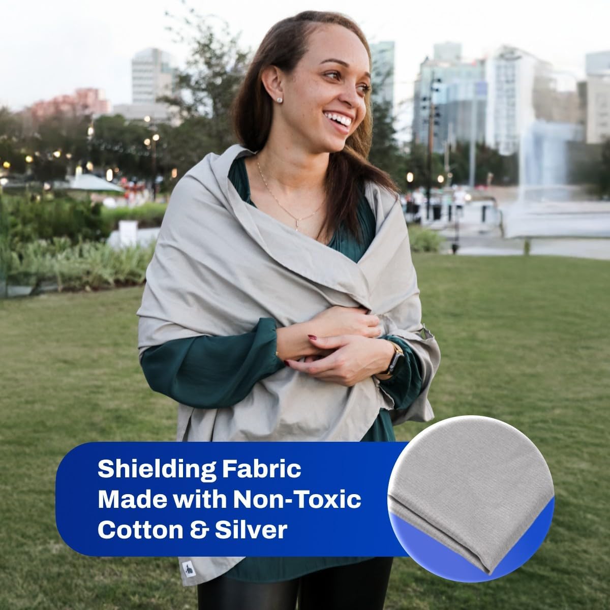 DefenderShield® EMF 5th Generation Wireless Emission Radiation Protection Shielding Scarf - One Size for Men and Women