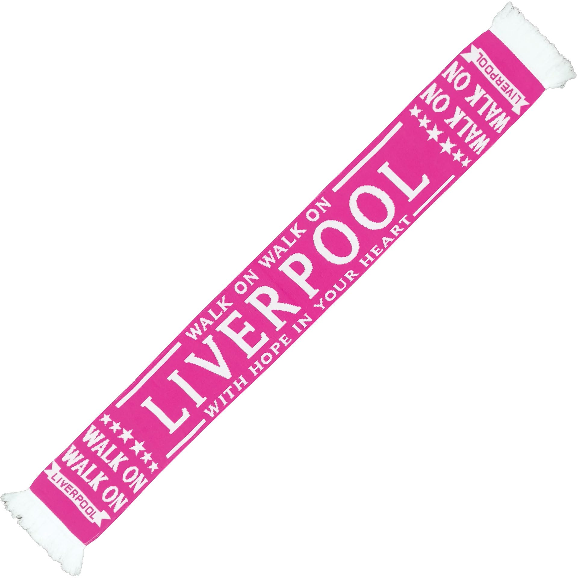 Partisan Liverpool Walk On Scarf Knitted - Double Sided (Pink/White)
