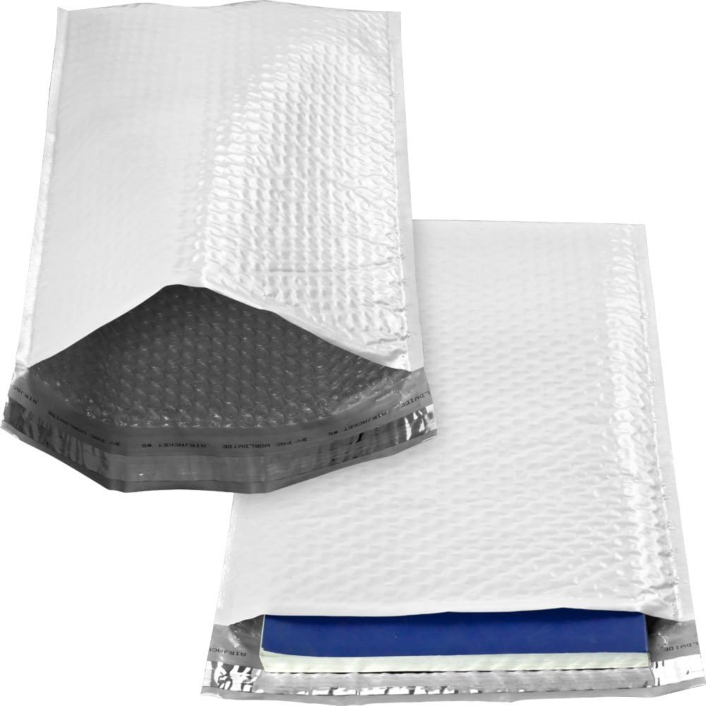 Trademark Home 50 Poly Bubble Mailers #6 Self Sealing - 12.5 x 18.25-Inch (95-POLY6-50)