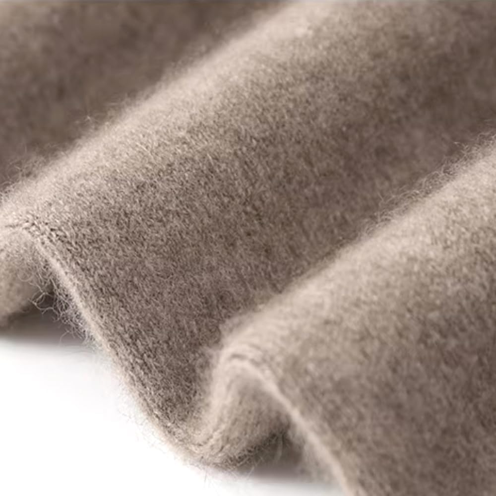Women's Thermal 100% Cashmere Pants Leggings Thermal Underwear Bottoms Base Layer(Brown, L)