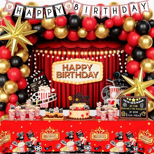Hombae Movie Night Birthday Party Decorations, Movie Theater Hollywood...
