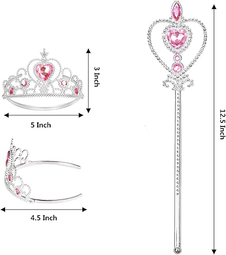 Miniatura 14 de S & E TEACHER'S EDITION Juego de 60 piezas de princesa para disfrazarse, 12 coronas, 12 varitas, 24 anillos, 12 cordones de princesa, joyería de 60