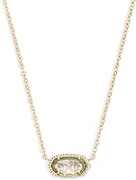 Kendra Scott Elisa Citrine Pendant Necklace, 14K Gold-Plated Brass Chain, 15-17" Adjustable for Women