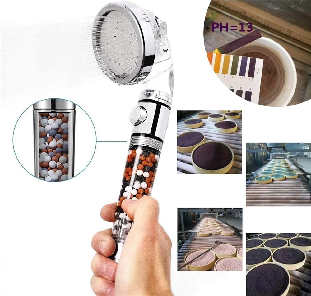 Repuesto de filtro de cabezal de ducha, cuentas minerales y piedras purificadoras para filtración de agua, ideal para duchas limpias y refrescantes, mejora tu experiencia de ducha hoy