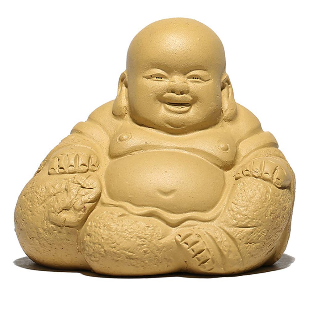Statue de Bouddha Rieur Maitreya sculpture thé pet Zisha maison